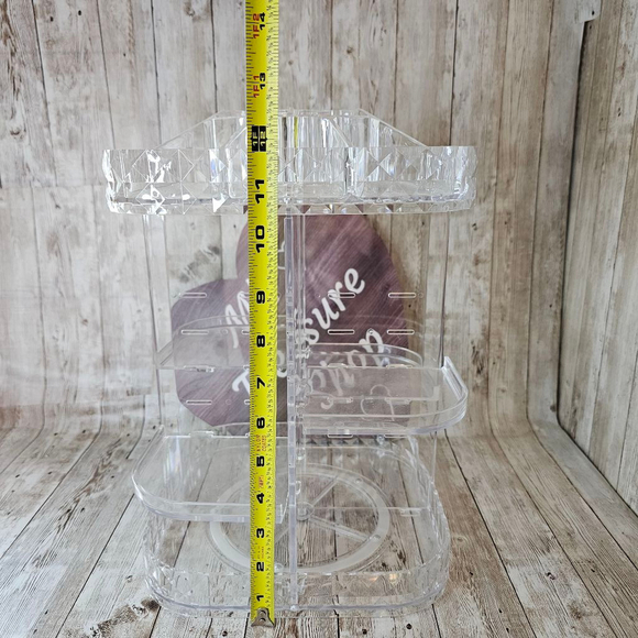 Rotating Clear Acrylic Makeup Organizer - Picture 2 of 6
